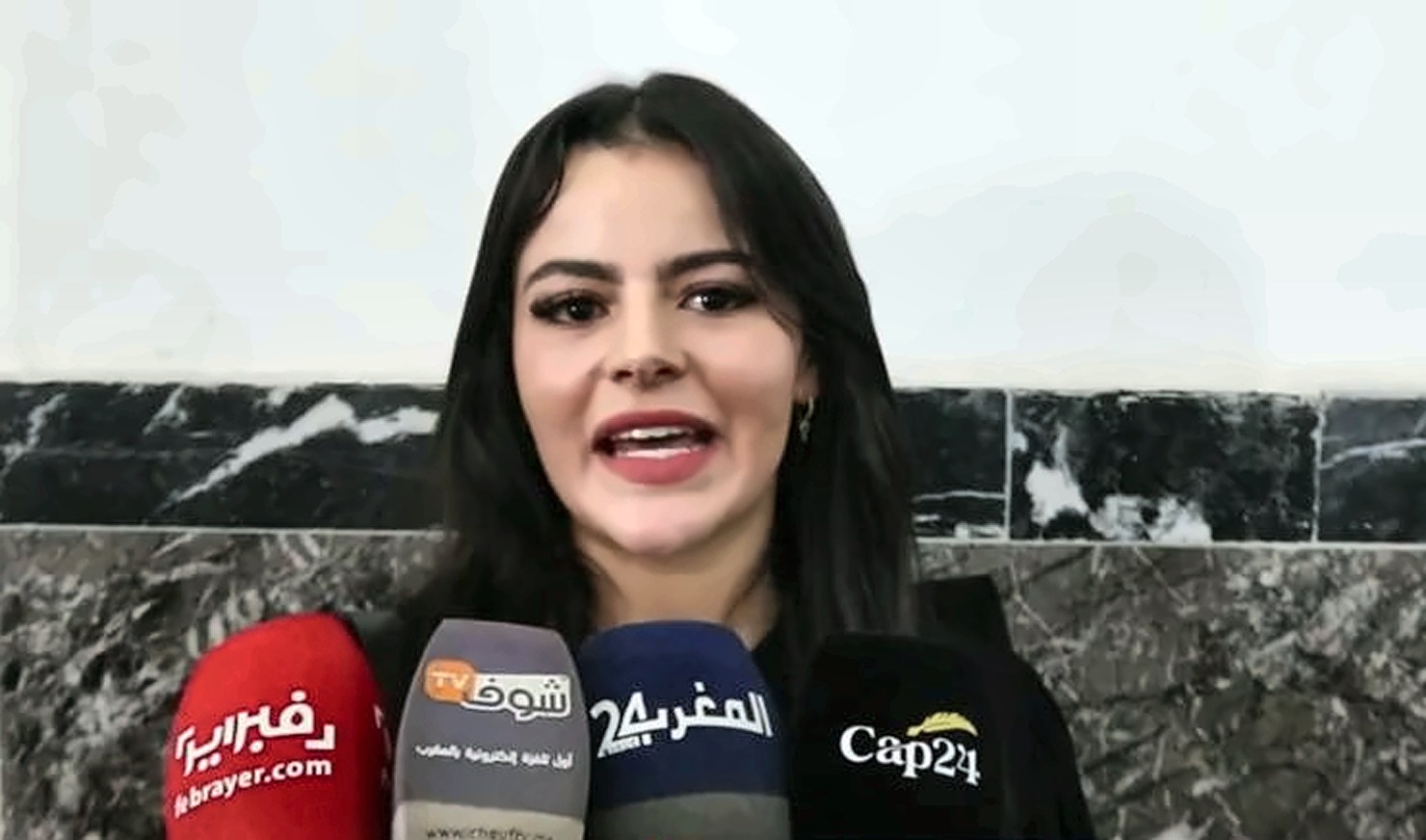 الأستاذة مروة كنون الحسني خلال تصريح لوسائل الإعلام